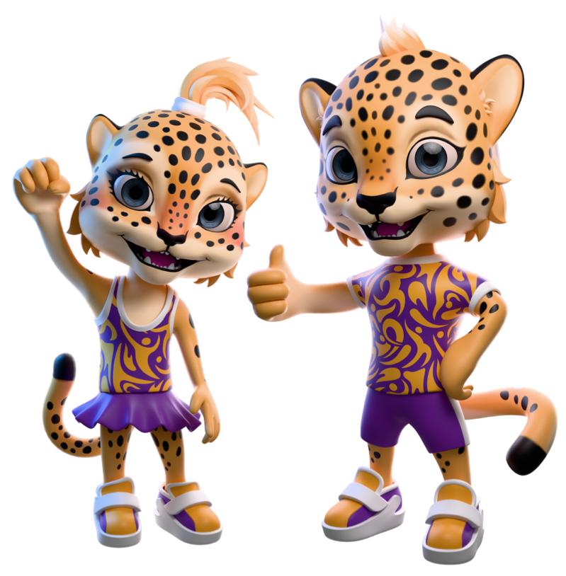 Babir and Leyla - Official Mascots of CIS Games 2025 representing Azerbaijan's cultural heritage